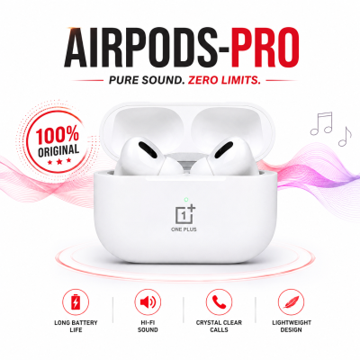 OnePlus AirRO3 True Wireless Bluetooth Earbuds – Noise Reduction TWS Earphones with 360mAh Battery & Clear Sound (White)